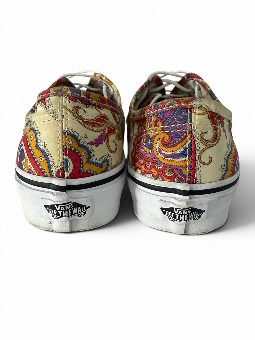 VANS Flower Paisley/Cream Authentic Liberty Canvas Sneakers size 6 - Picture 7 of 10